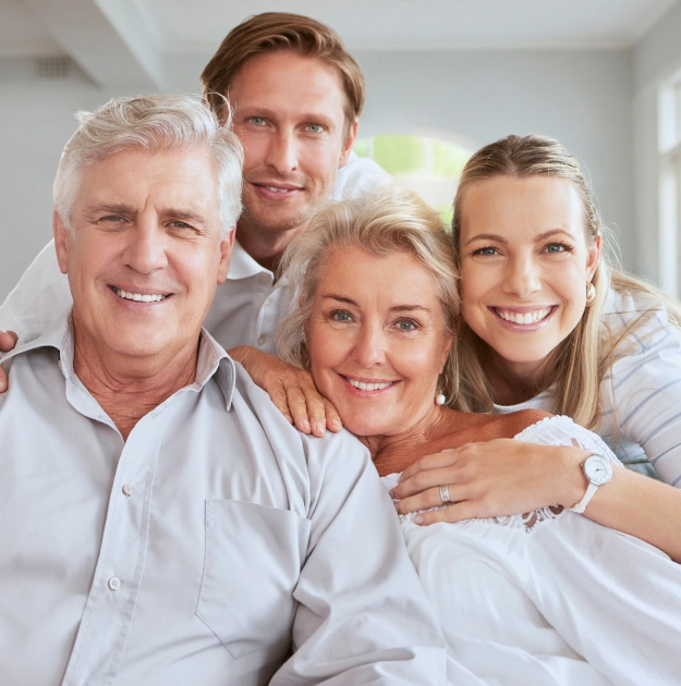 Multi generational family smiling together as patients of Polished Smiles of Round Rock in Round Rock TX